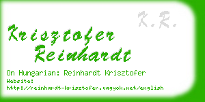 krisztofer reinhardt business card